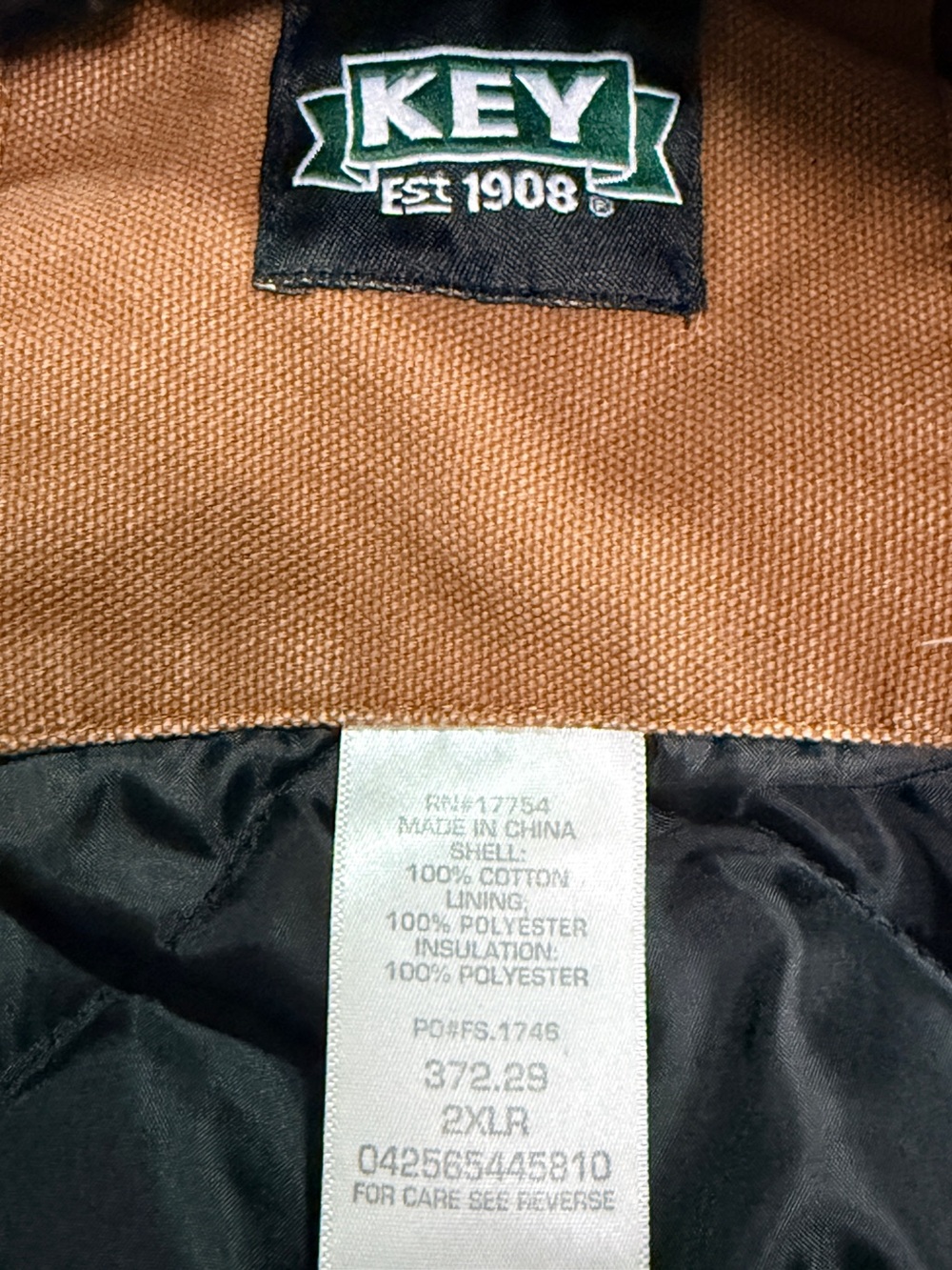 KEY Workwear Brown Hooded Canvas Jacket - Picture 2 of 9